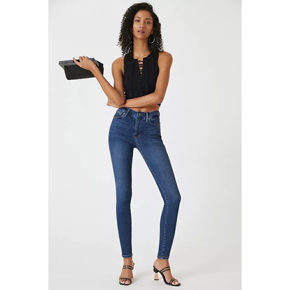 Good American Womens Good Legs Blue 183 W/ High waisted Jean 6/28